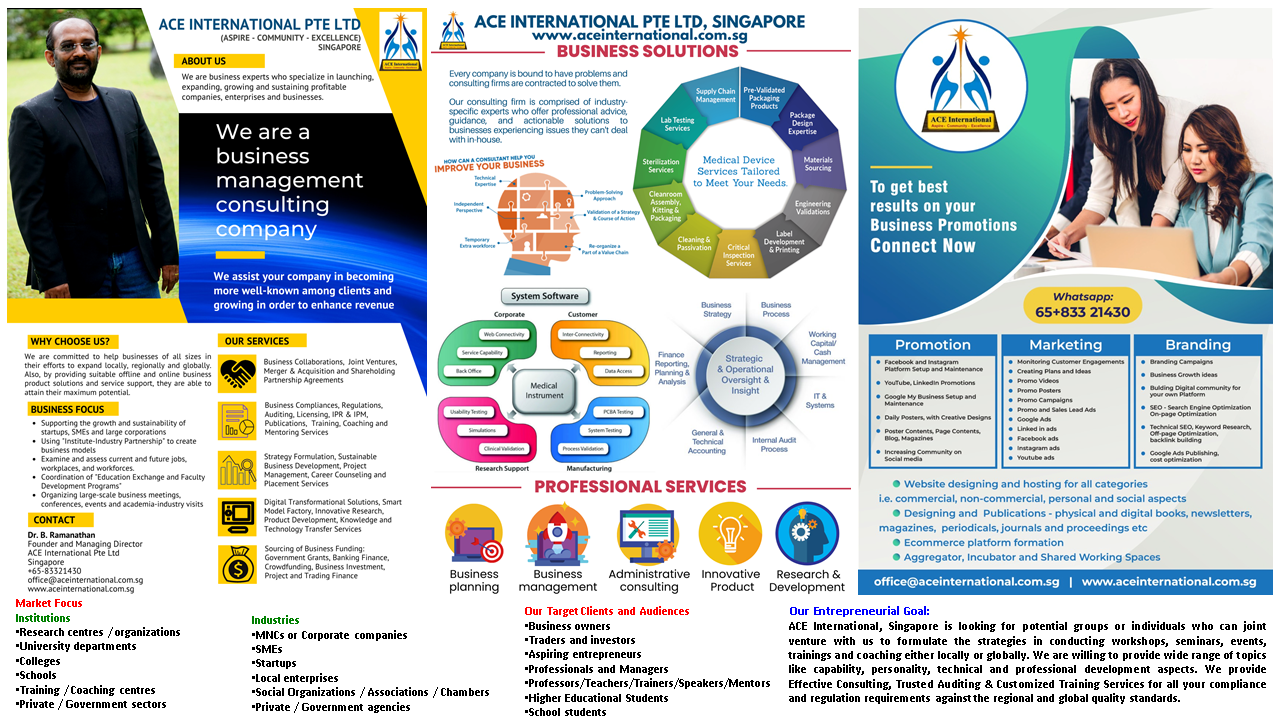 ACE International Pte Ltd - Flyers - ACE INTERNATIONAL PTE LTD